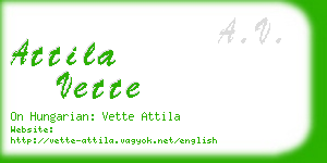 attila vette business card